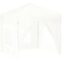vidaXL Partytent inklapbaar met zijwanden 2x2 m wit