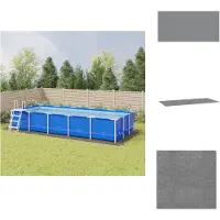 vidaXL Zwembadgrondzeil 999x500 cm polyester geotextiel lichtgrijs