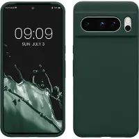 Kwmobile telefoonhoesje geschikt voor Google Pixel 8 Pro - Hoesje met siliconen coating - Smartphone case in mosgroen