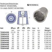 Tecnoseal Zeshoekige Anode Van Wortelas