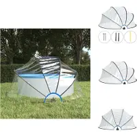 vidaXL Zwembadoverkapping rond 315x158 cm PVC