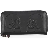 Banned - Twin Skull Dames portemonnee - Zwart
