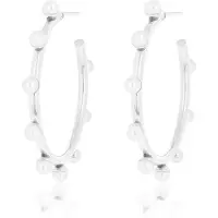 Oozoo Silver coloured earrings with pearls