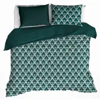 De Witte Lietaer Dekbedovertrek Rococo Deep Lagoon Satijn-200 x 200 / 220 cm | 2-Persoons