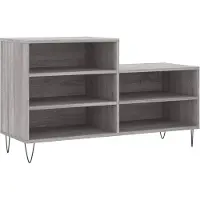 vidaXL Schoenenkast 102x36x60 cm bewerkt hout sonoma grijs