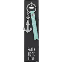 Depesche - Sleutelhanger "Do not forget me!" - motief 097 met de tekst "Faith Hope Love"