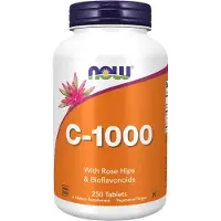 NOW,NOW Foods,NOW,NOW Foods Vitamin C-1000 with Rose Hips & Bioflavonoids - 250 tabl