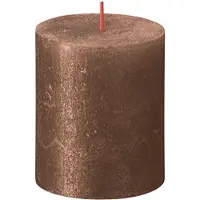 Bolsius x4 Shimmer rustiekkaars 80/68 Copper