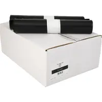 V-Part Zwarte MDPE Vuilniszakken 70x110 cm, 0.021 mm Dik - 250 Stuks (10 Rollen)