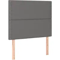 vidaXL Hoofdbord grijs 100x5x118/128 cm kunstleer