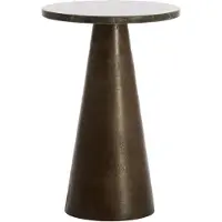 Light & Living bijzettafel Ø29x43 cm ynez donker marmer+donkr