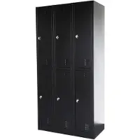 Ivol Lockerkast Zwart - 90x185 cm - 6 lockers