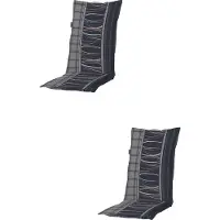 Madison - Tuinkussens - Lage Rug - 2st - Lines Grey - 105x50cm - Grijs