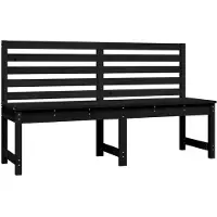 vidaXL Tuinbank 157,5 cm massief grenenhout zwart