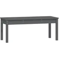 vidaXL Tuinbank 109x44x45 cm massief grenenhout grijs