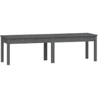 vidaXL Tuinbank 2-zits 159,5x44x45 cm massief grenenhout grijs