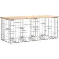 vidaXL Tuinbank Schanskorfontwerp 103x44x42 cm massief grenenhout