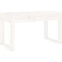 vidaXL Tuinbank, wit, 80x38x45 cm, massief hout, grenenhout