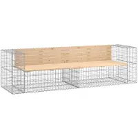 vidaXL Tuinbank schanskorfontwerp 244x71x65,5 cm massief grenenhout