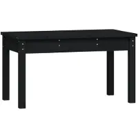 vidaXL - Tuinbank - 80x44x45 - cm - massief - grenenhout - zwart