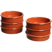 Cosy & Trendy 6x Luxe creme brulee schaaltjes terracotta 11 cm - Serveerschalen