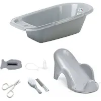 Thermobaby Babybad + bad transat + thermoter + borstel en kam + schaar + babyvlieg