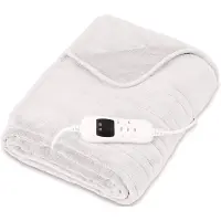 Sinnlein Verwarmingsdeken van pluche, elektrische warmtedeken met automatische uitschakeling 160 x 120 cm knuffeld...