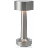 Goliving Tafellamp Oplaadbaar – Draadloos en dimbaar – Moderne touch lamp – Nachtlamp Slaapkamer – 21 cm – Zilver