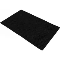 Loti Living Badmat Antislip – Douchemat – Badmat Badkamer – Vloermat - Chenille badmat - Zwart - 50x80 cm