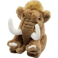Imware Inware pluche mammoet knuffeldier - bruin - zittend - 18 cm - Knuffeldier