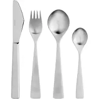Stelton Maya 2000 Bestekset Pak Van 4 - Besteksets Staal Steel - c-18-1