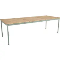 Brafab Nox Eettafel Aluminium/ 90x238 Cm - Tuintafel Teak Dusty Green - 4657F-32