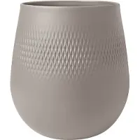 Villeroy & Boch Manufacture Collier Vaas Grijs 20,5x23 Cm - Vazen Porselein Grey - 10-1687-5512