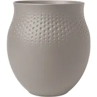 Villeroy & Boch Manufacture Collier Vaas Grijs 16,5x18 Cm - Vazen Porselein Grey - 10-1687-5511