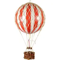 Authentic Models Floating The Skies Luchtballon 13x8.5 Cm Rood / Wit - Decoratieve accessoires Papier White - AP160RW