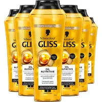 GLISS Oil Nutritive shampoo - 6 stuks voordeelverpakking