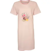 Temptation Dames Nachthemd - Bigshirt - 100% Katoen - Roze - Maat S