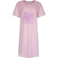 Temptation Dames Nachthemd - Bigshirt - 100% Katoen - Paars - Maat M