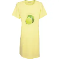 Temptation Dames Nachthemd - Bigshirt - Limoen Print - Geel - Maat L