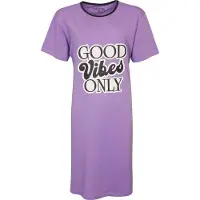Temptation Dames Nachthemd - Bigshirt - Paars - Maat L