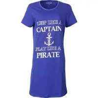 Temptation Dames Nachthemd - Slaapkleed - Blauw - Maat S