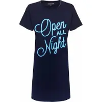 Temptation Dames Nachthemd - Bigshirt - Navy Blauw - Maat S