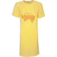 Temptation Dames Bigshirt - Sweet like Honey Print - Geel - Maat M