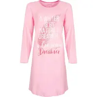Temptation Dames Nachthemd - 100% Katoen - Licht Roze - Maat M