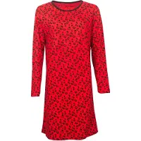Temptation Dames Nachthemd - Bigshirt - Panterprint - Rood - Maat S