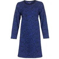 Temptation Dames Nachthemd - Bigshirt - Panter print - Blauw - Maat L