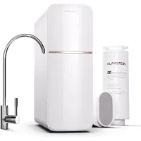 Klarstein Osmose Waterfiltersysteem - 800 Gpd - 3000 Liter - Waterfiltersysteem Voor Drinkwater - 5 Standen Filtratie - 2 Filters - Bereikt 99 -99 % Zuiverheid - Wit