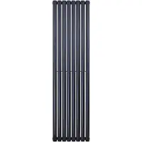 Belrad Oval dubbele radiator 60x180cm 2050W zwart mat