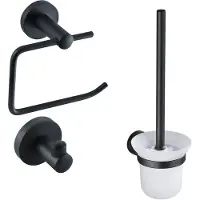 FortiFura Calvi Toiletset 3-delig - mat zwart SW639932 - SW639936 - SW639933