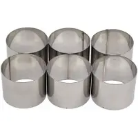 Cosy & Trendy Set van 6x stuks garneerringen/serveerringen RVS 7 cm - Garneergerei